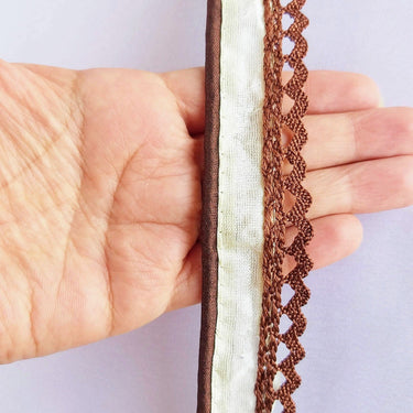 Embroidered Crochet Cotton One Yard Lace Trims Approx. 28mm Wide, Fabric Trim With Crochet Fringe